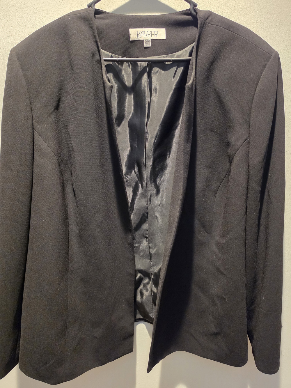 Kasper Black Open-Front Women's Blazer